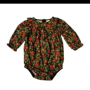 Cat & Jack Black Floral Baby Outfit